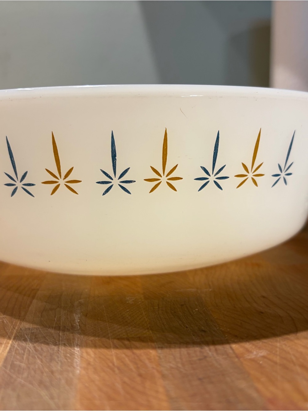 Anchor Hocking White Milk Glass Dish with Embossed Anchor Mark